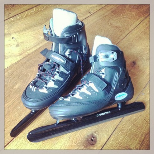 Kom maar op met dat #natuurijs. #iceskating #netherlands #new #skates #happy