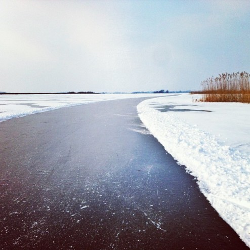 En da ligt er dit voor je. #natuurijs #schaatsen #Blokzijl