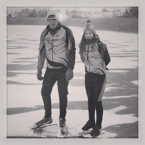 Met me vadertje :) #schaatsen #natuurijs #love