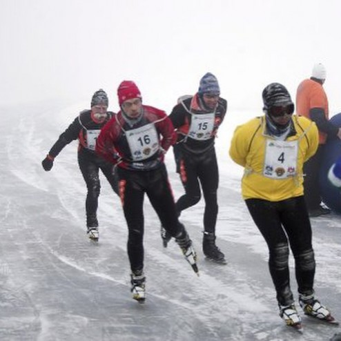 Tough conditions during Amundrace #skøyteforbundet #skøyteglede #oslospeedskaters #amundløpet #glomdalen #natuurijs #amundrace