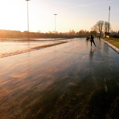 Zaterdag ochtend Lekstreek uurtje op natuurijs in Ammerstol #genieten #schaatsen #natuurijs