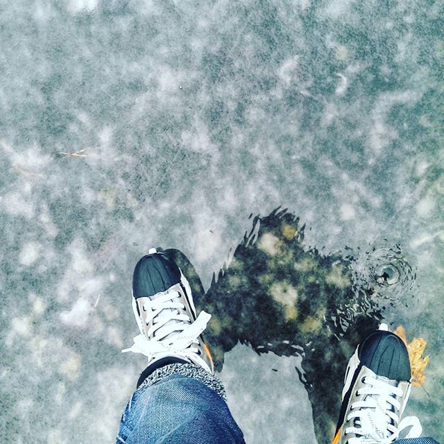 Just 3cm does the job #iceskating #netherlands #frozenlake #cold #natuurijs