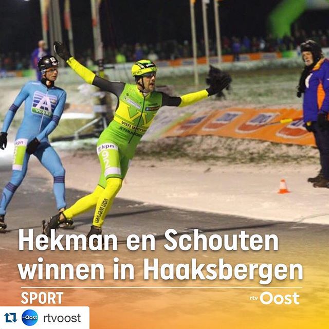 Vanavond voor @rtvoost in #haaksbergen geweest! #Repost @rtvoost 
Gary Hekman uit Kampen heeft in Haaksbergen de eerste marathon op natuurijs op zijn naam geschreven. Bij de vrouwen won Irene Schouten. #haaksbergen #natuurijs #schaatsen