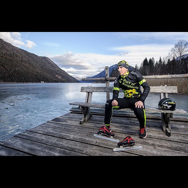 Vandaag aan de start voor zijn allerlaatste 200km! Einde van een tijdperk. #janmaartenheideman #heideman #marathonschaatsen #weissensee #spielplatzdernatur #speedskating #natuurijs #naturalice #alternatieveelfstedentocht #200km