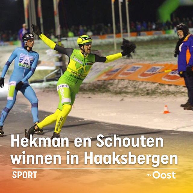 Gary Hekman uit Kampen heeft in Haaksbergen de eerste marathon op natuurijs op zijn naam geschreven. Bij de vrouwen won Irene Schouten. #haaksbergen #natuurijs #schaatsen